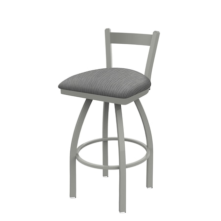 Holland Bar Stool Co 25" Low Back Swivel Counter Stool, Nickel Finish, Graph Seat 82125AN020